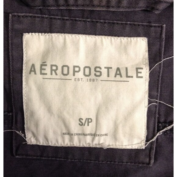 Vtg Aeropostale Jacket S/P Gray Cargo Hooded Zip Utility Bella Swan Preppy Y2K - Picture 8 of 9